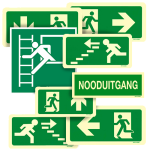 Nooduitgang bordjes