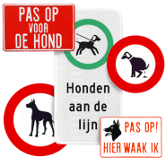 PICTOGRAM EN TEKSTBORDEN Hondenborden