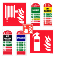 PICTOGRAM EN TEKSTBORDEN Brandblusser bordjes