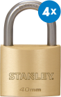 Productafbeelding Hangslot Stanley 40 mm 4-pack klein