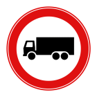 Productafbeelding Verkeersbord Gesloten voor Vrachtautos klein