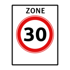 Productafbeelding Snelheidsbord 30 km zone klein