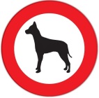 Productafbeelding Verboden voor honden bord klein