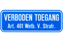 Productafbeelding Sticker Verboden Toegang klein