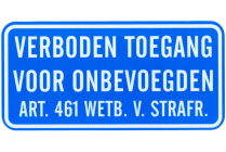 Productafbeelding Sticker Verboden Toegang Onbevoegden klein