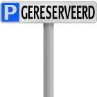 Productafbeelding Bord Gereserveerd met Paal klein