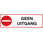 Productafbeelding Sticker Geen Uitgang klein