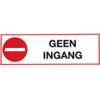 Productafbeelding Sticker Geen Ingang klein