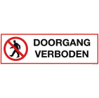 Productafbeelding Sticker Doorgang Verboden klein