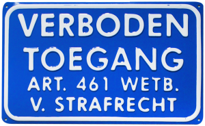 Productafbeelding Verboden Toegang Art 461 large