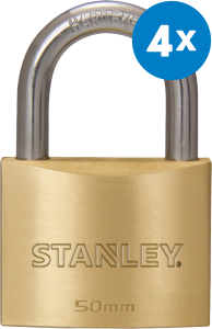 Productafbeelding Hangslot Stanley 50 mm 4-pack large