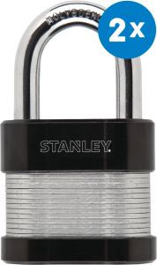 Productafbeelding Hangslot Stanley Professional Security 50 mm 2-pack large