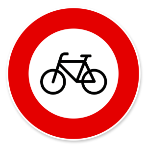 Productafbeelding Bord Fietsen Verboden large