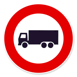 Productafbeelding Verbodsbord Vrachtwagen large