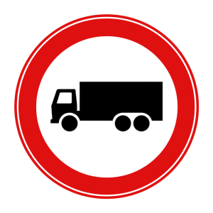 Productafbeelding Verkeersbord Gesloten voor Vrachtautos large
