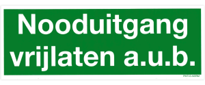 Productafbeelding Sticker Nooduitgang Vrijlaten large