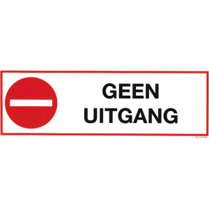 Productafbeelding Sticker Geen Uitgang large