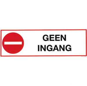 Productafbeelding Sticker Geen Ingang large