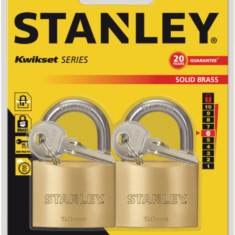 Productafbeelding Hangslot Stanley 50 mm 2-pack small 2
