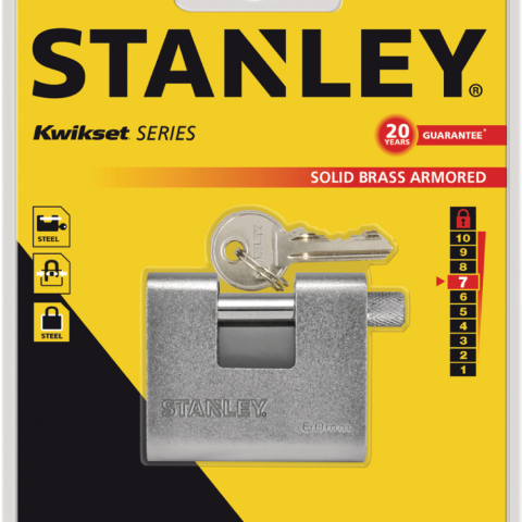 Productafbeelding Hangslot Stanley Kwikset Gepantserd small 1