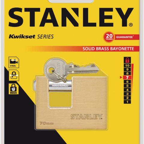 Productafbeelding Hangslot Stanley Bajonet 70 mm small 1