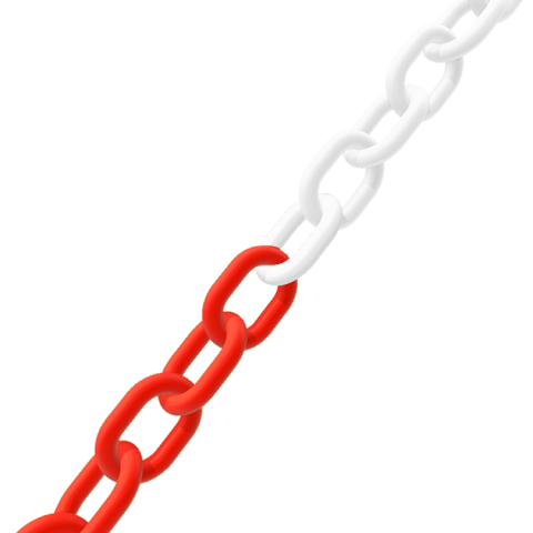 Productafbeelding Afzetketting rood wit 25 mtr small 1