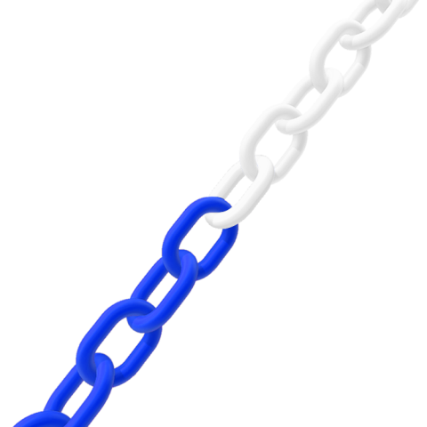 Productafbeelding Afzetketting blauw wit 25 mtr small 1