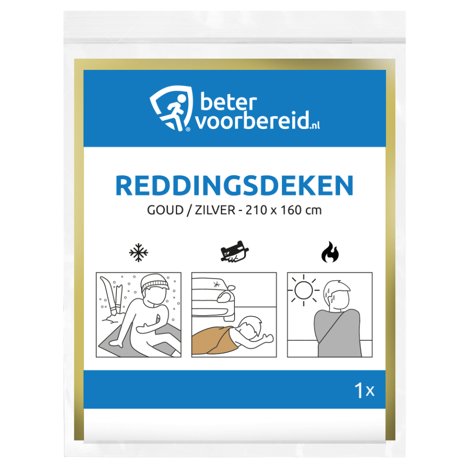 Nooddeken 4 stuks | Isolatiedeken Goud-Zilver